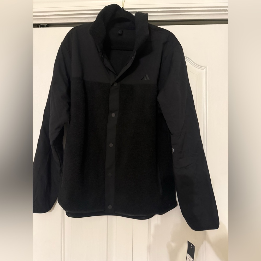 Adidas Men's Black Shearling Jacket Large NWT